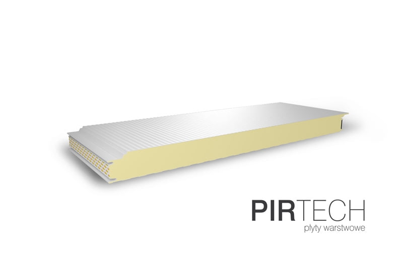 PWS-PIR-PL-80 - Płyta warstwowa ścienna - pianka poliuretanowa - ukryte mocowanie