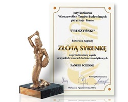 Złota Syrenka za okładziny ścienne