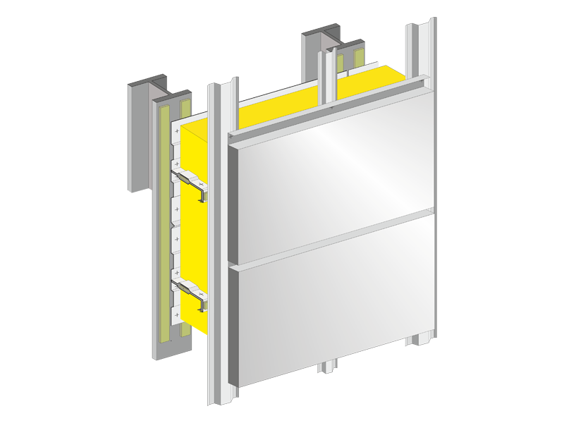 Fire TECH S 30 casset lekka sciana oslonowa