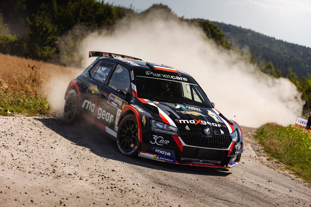 Rajd Rzeszowski 2023, TVN Turbo Rally Team, auto na trasie