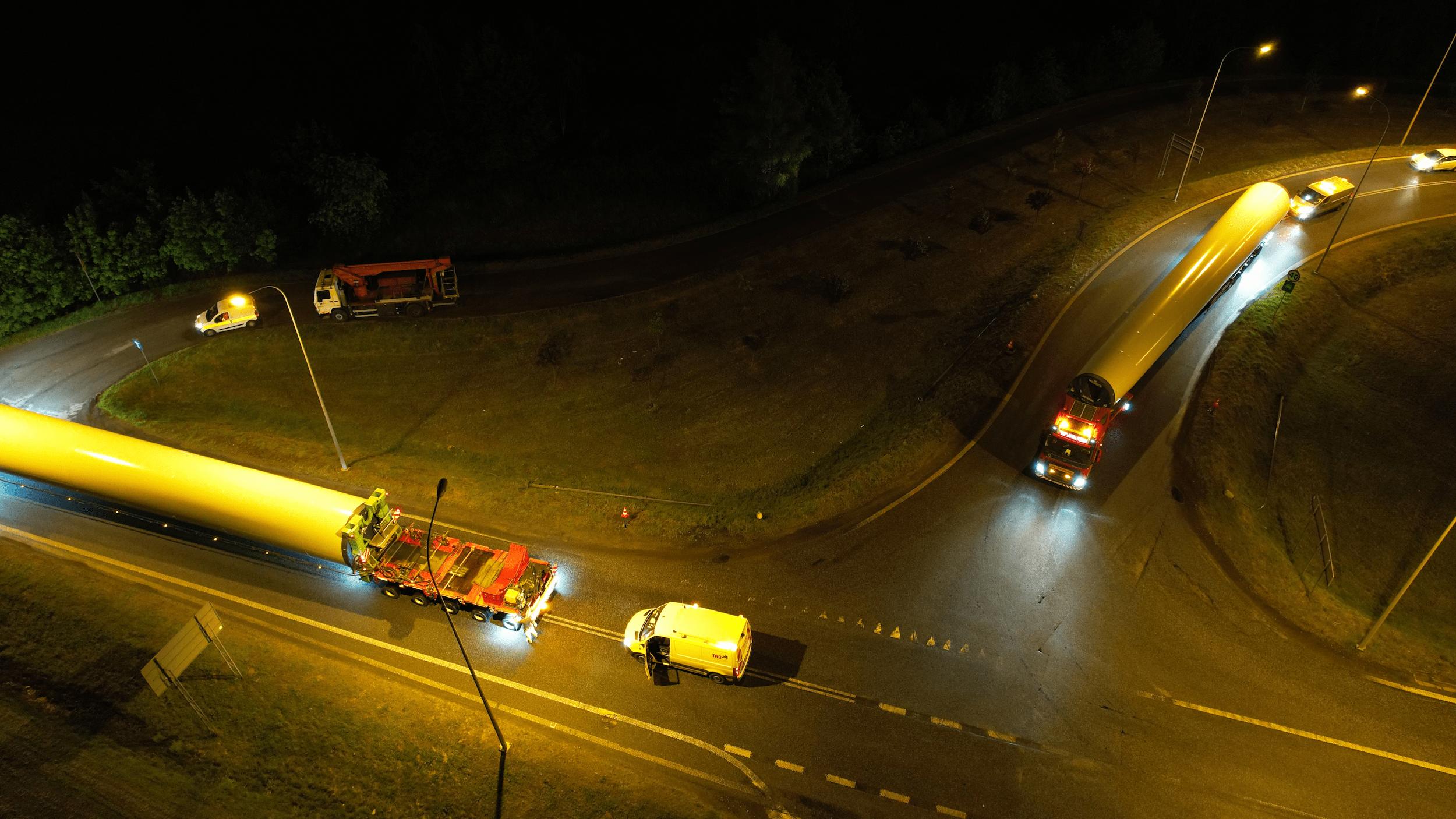 Farma wiatrowa transport wiatrakow 2024 Zelechlinek, OZE
