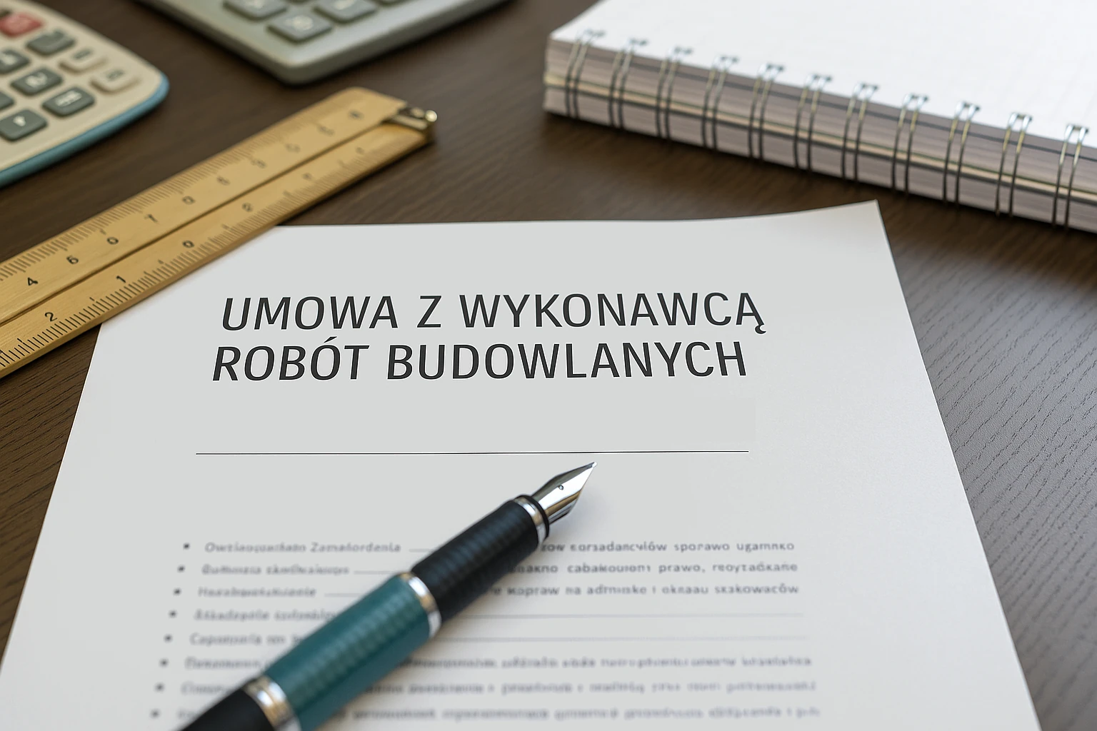 Umowa z wykonawcą robót budowlanych